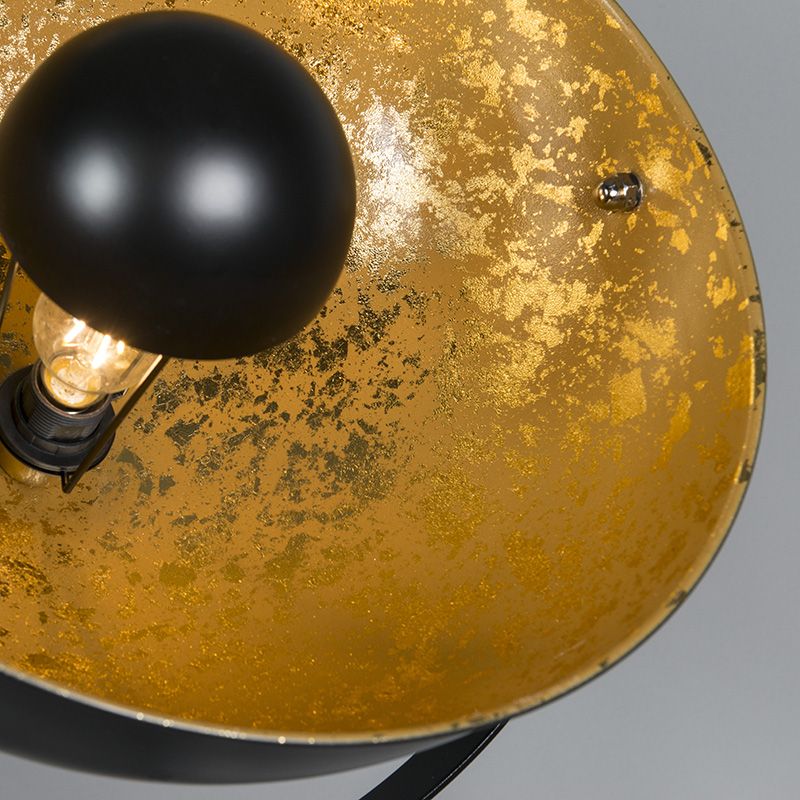 black gold foil satellite reflector lamp